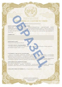 Образец Сертификат СТО 01.064.00220722.2-2020 Магадан Сертификат СТО 01.064.00220722.2-2020 